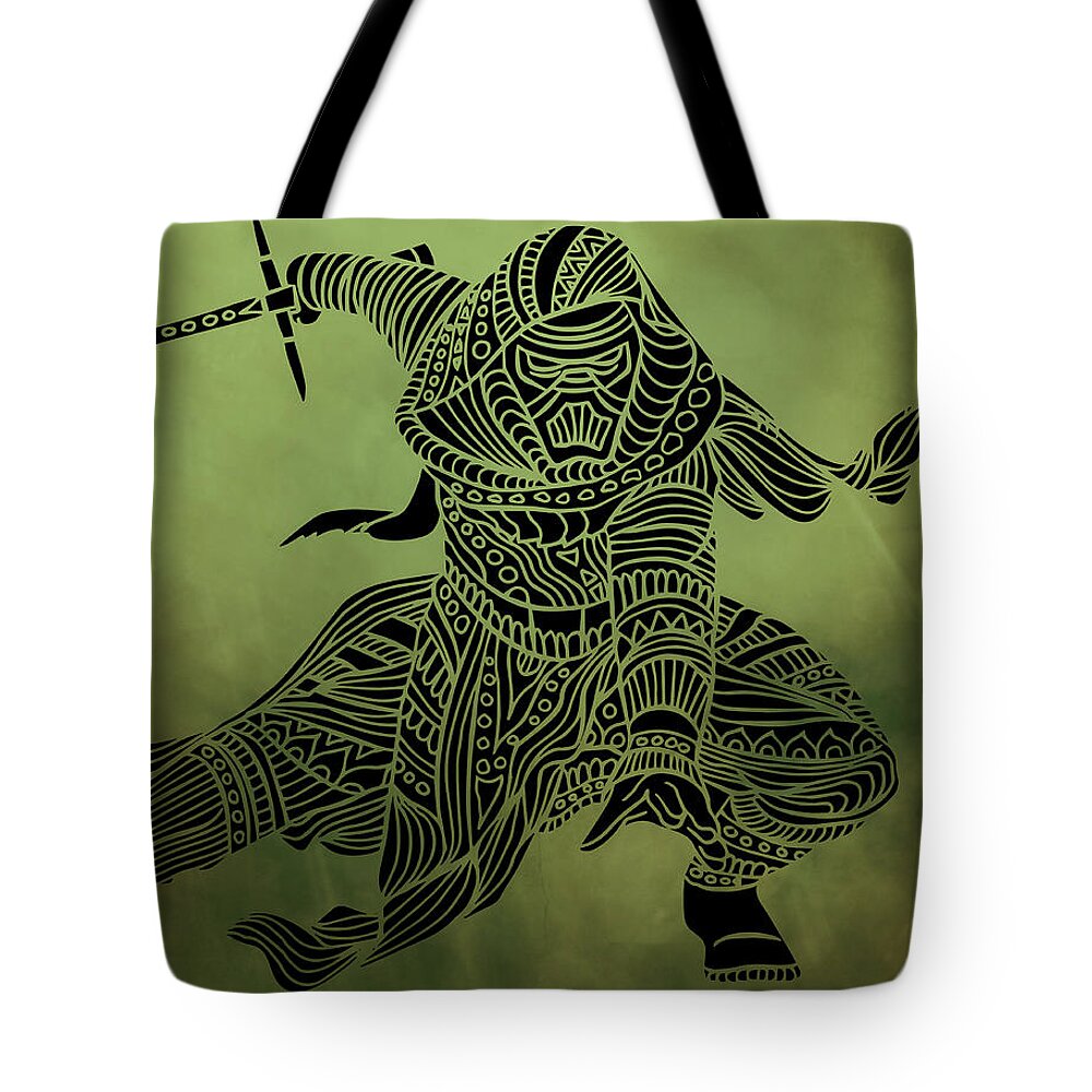 Kylo Ren Tote Bag featuring the mixed media Kylo Ren - Star Wars Art by Studio Grafiikka