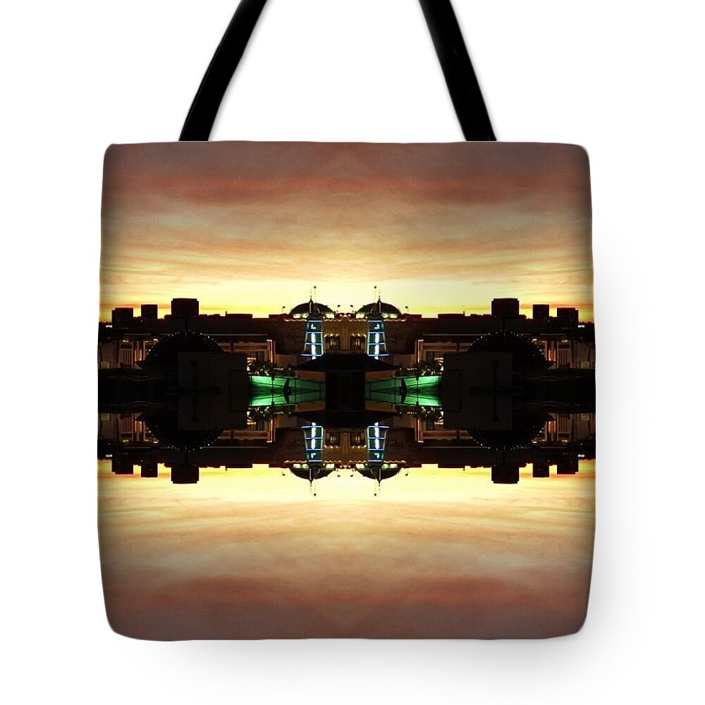 Los Angeles Tote Bag featuring the photograph LA abstract by Petter Tangmyr