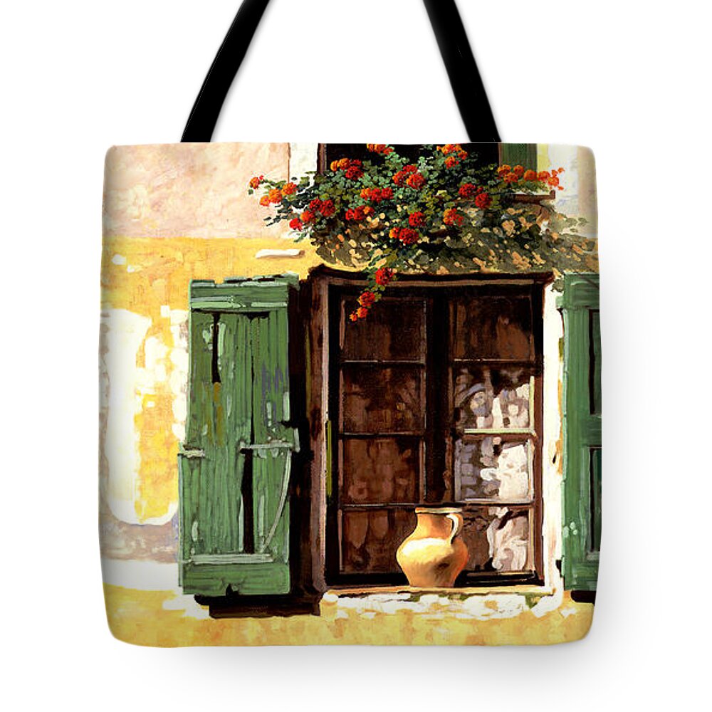 Wallscape Tote Bag featuring the painting la finestra di Sue by Guido Borelli