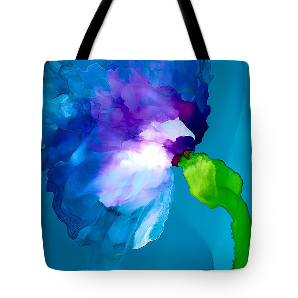 Flower Tote Bag featuring the painting La Fleur by Eli Tynan