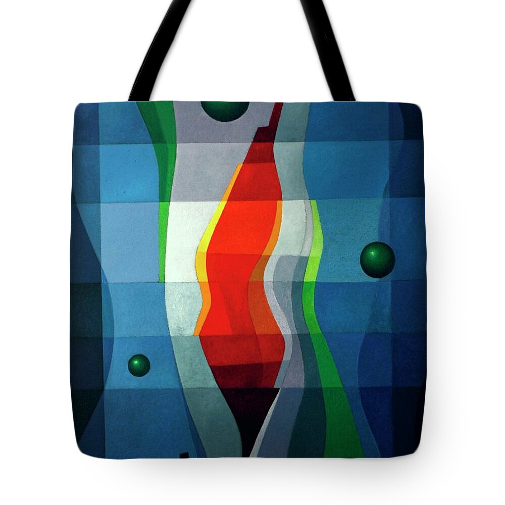 #abstract Tote Bag featuring the painting La Isla by Alberto DAssumpcao