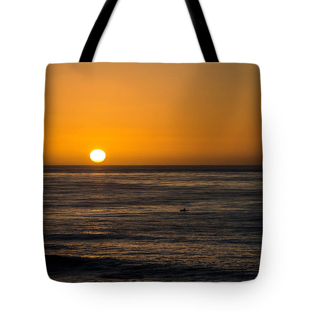 La Jolla Sunset Tote Bag featuring the photograph La Jolla Sunset by Susan McMenamin