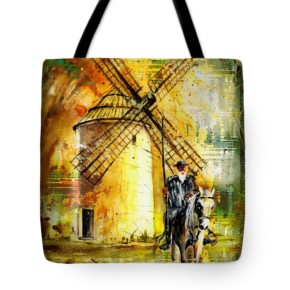 Travel Tote Bag featuring the painting La Mancha Authentic Madness by Miki De Goodaboom