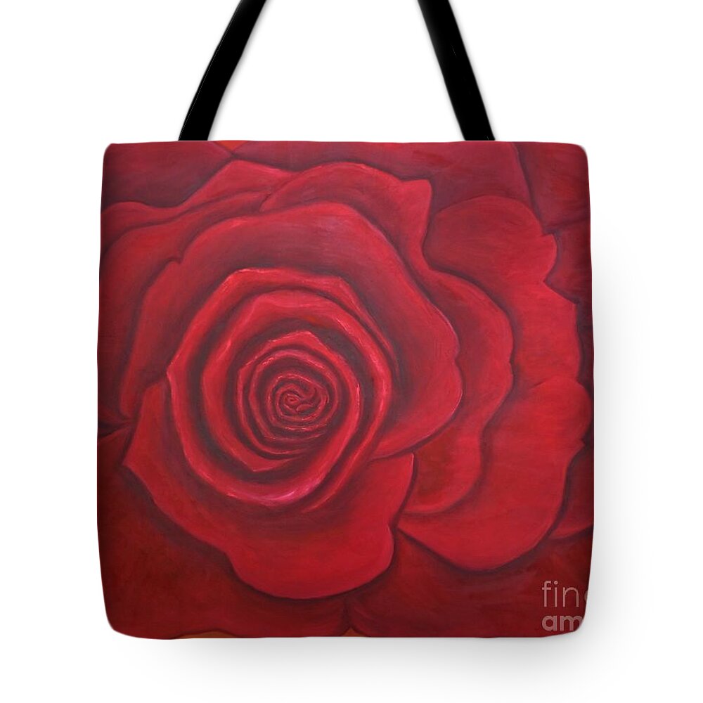 Abstract Tote Bag featuring the painting La Mother Rose by Catalina Walker
