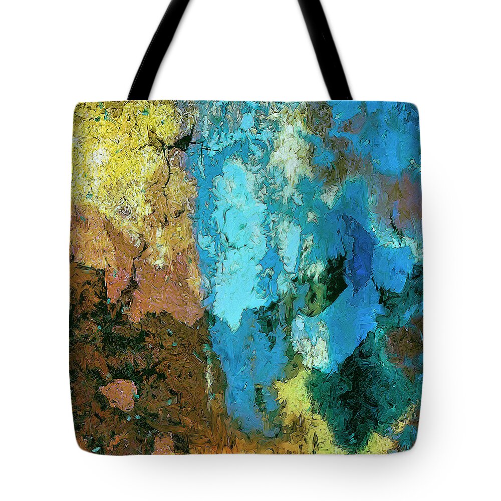 Abstract Tote Bag featuring the painting La Playa by Dominic Piperata