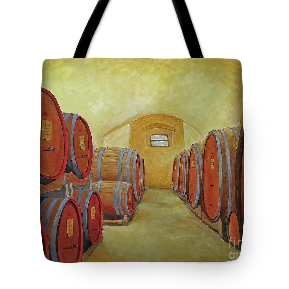 Winery Tote Bag featuring the painting La Reserve de Montagliari by Phyllis Howard
