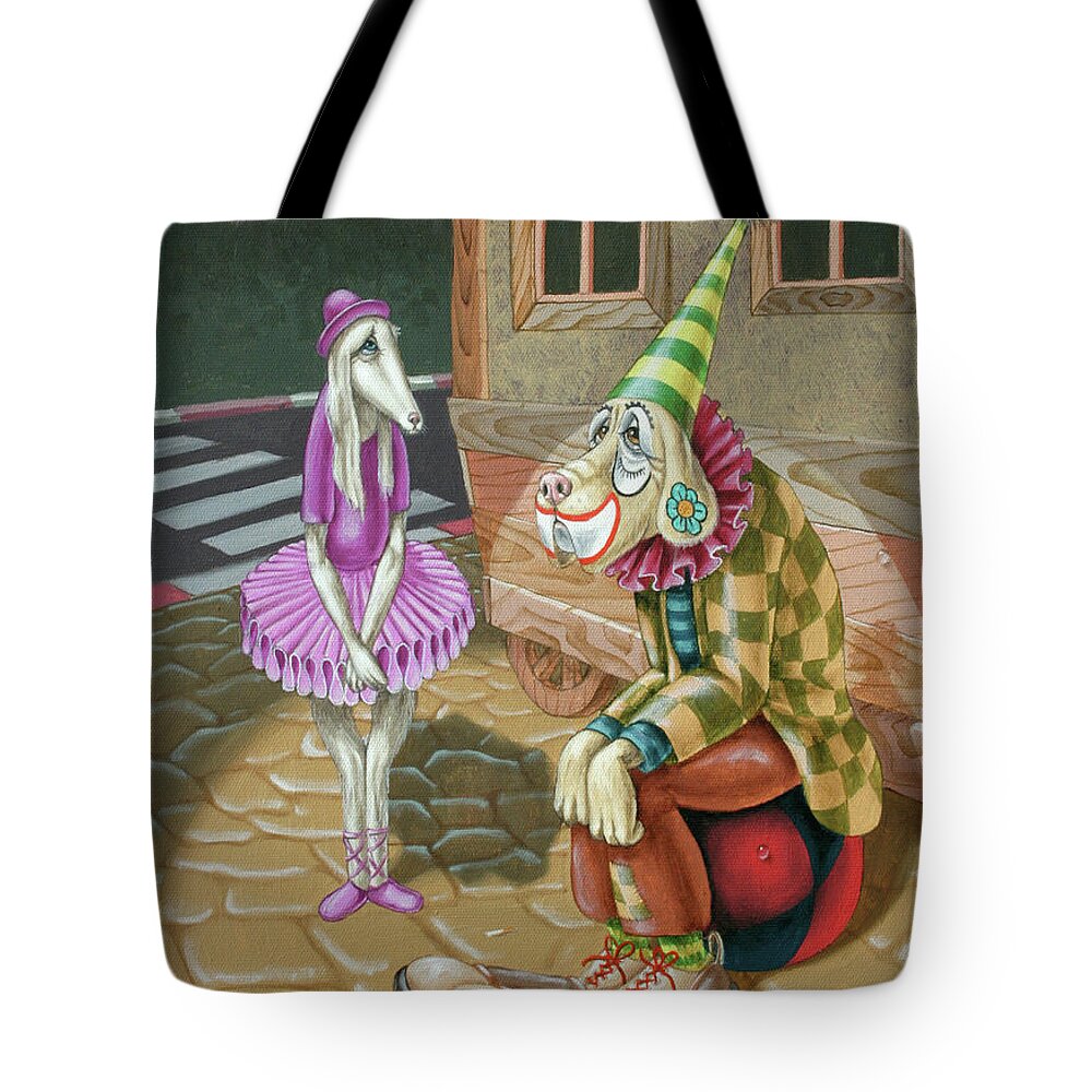 Traveling Circus Tote Bag featuring the photograph La Strada by Victor Molev