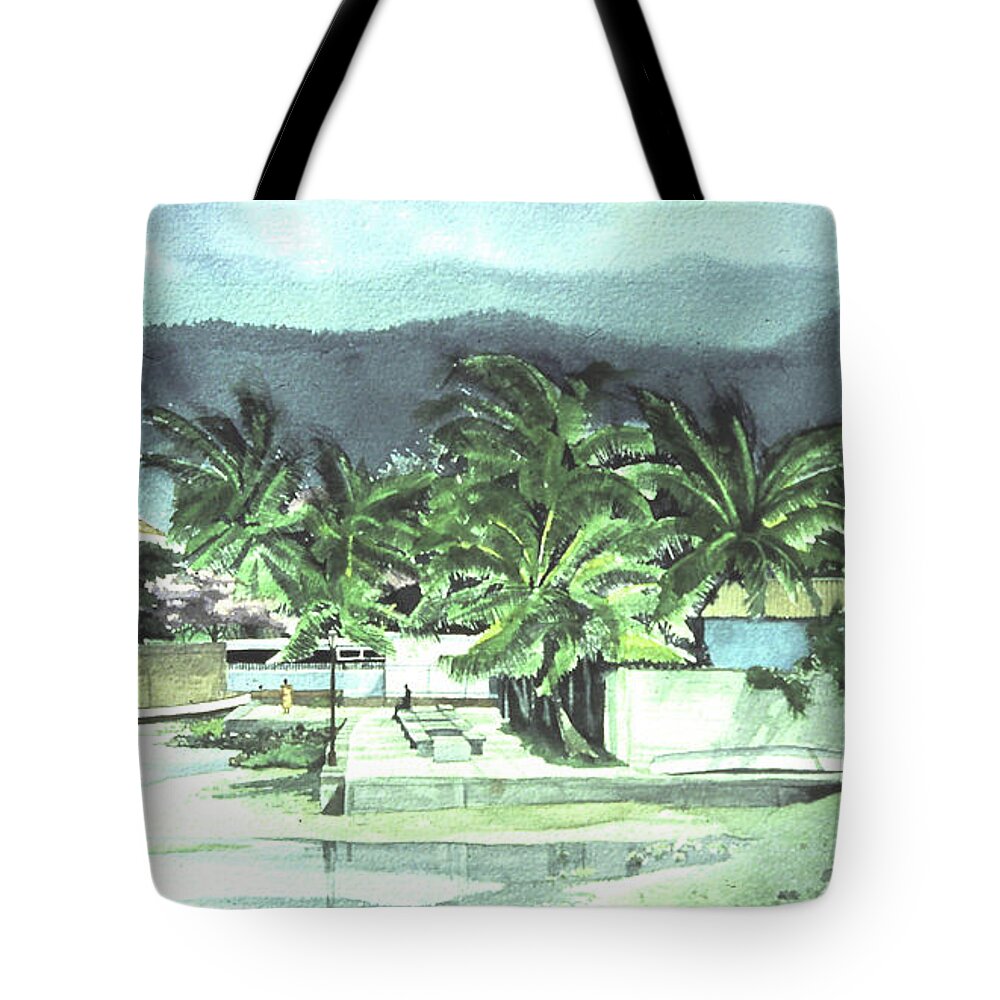  Tote Bag featuring the painting La Vela by Douglas Teller
