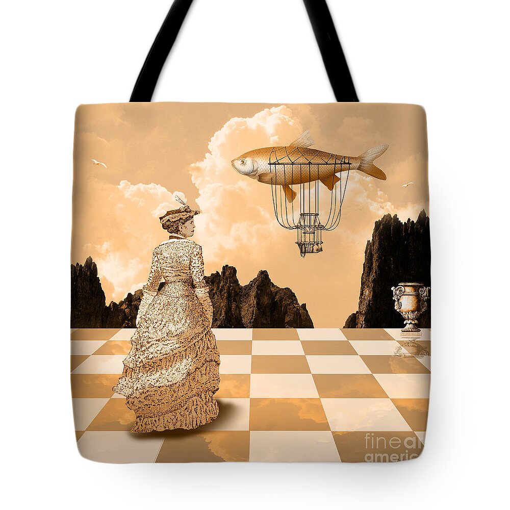 Lady Tote Bag featuring the digital art Lady by Alexa Szlavics