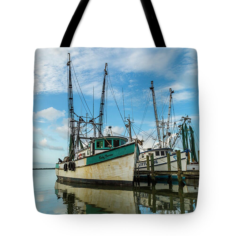 Shrimp Boat Tote Bag featuring the photograph Lady Bernice by Ray Silva