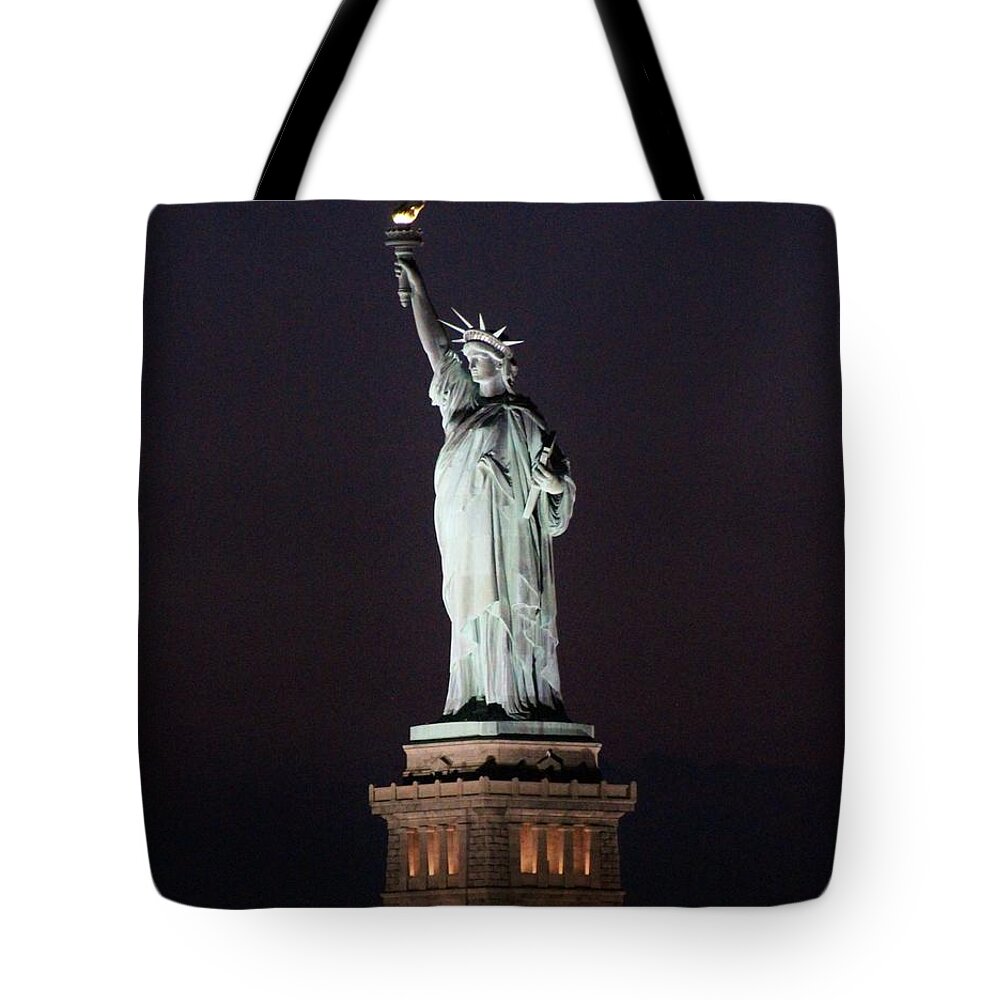 Karen Silvestri Tote Bag featuring the photograph Lady Liberty by Karen Silvestri