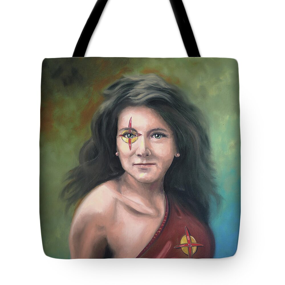 Lady Starr Tote Bag featuring the painting Lady Starr by David Bader