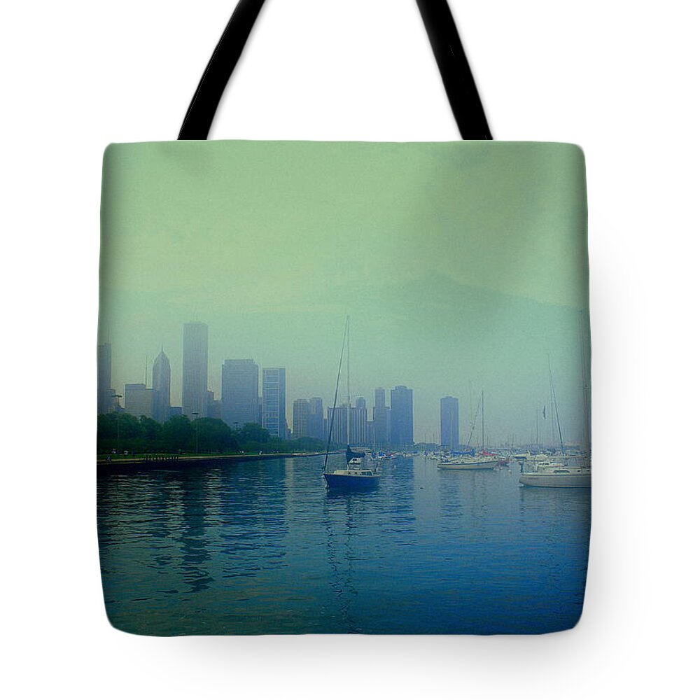 Seascape Tote Bag featuring the photograph Lake Front by Julie Lueders 