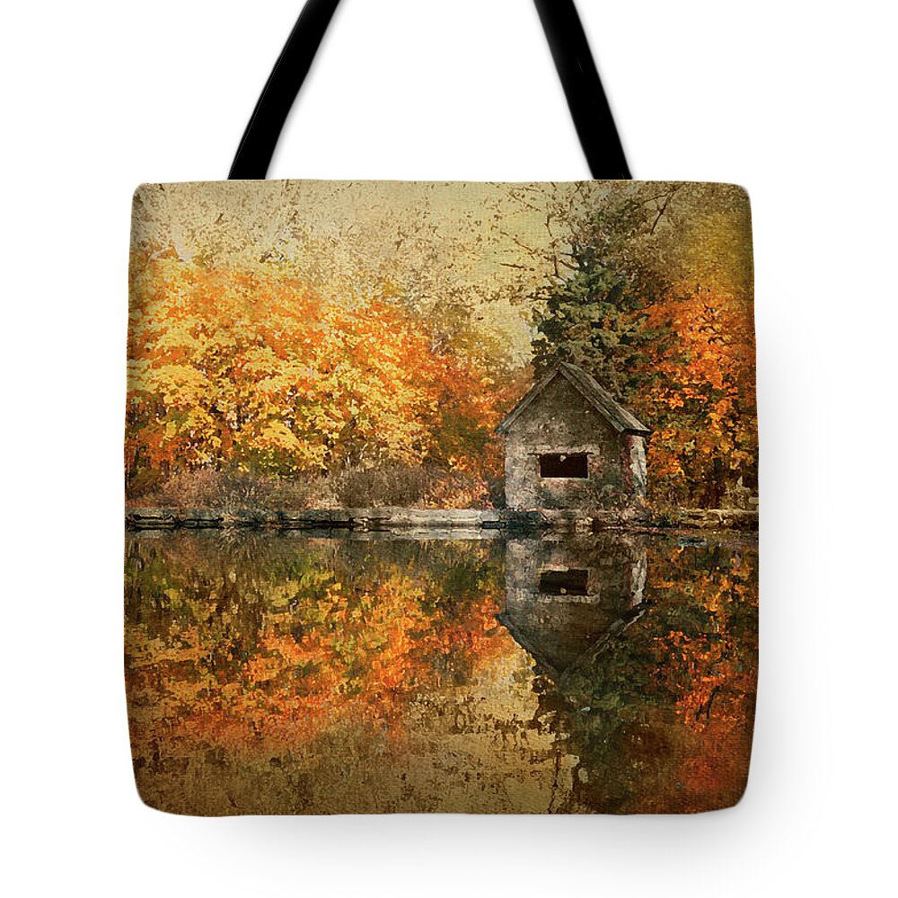 Lake House Tote Bag featuring the photograph Lake House by Diana Angstadt