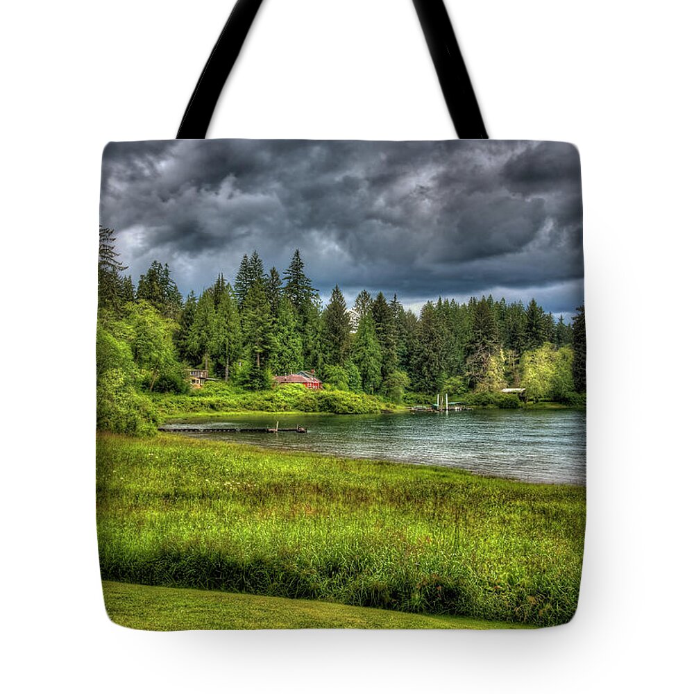 Grass Tote Bag featuring the photograph Lake Quinault 2 by Richard J Cassato