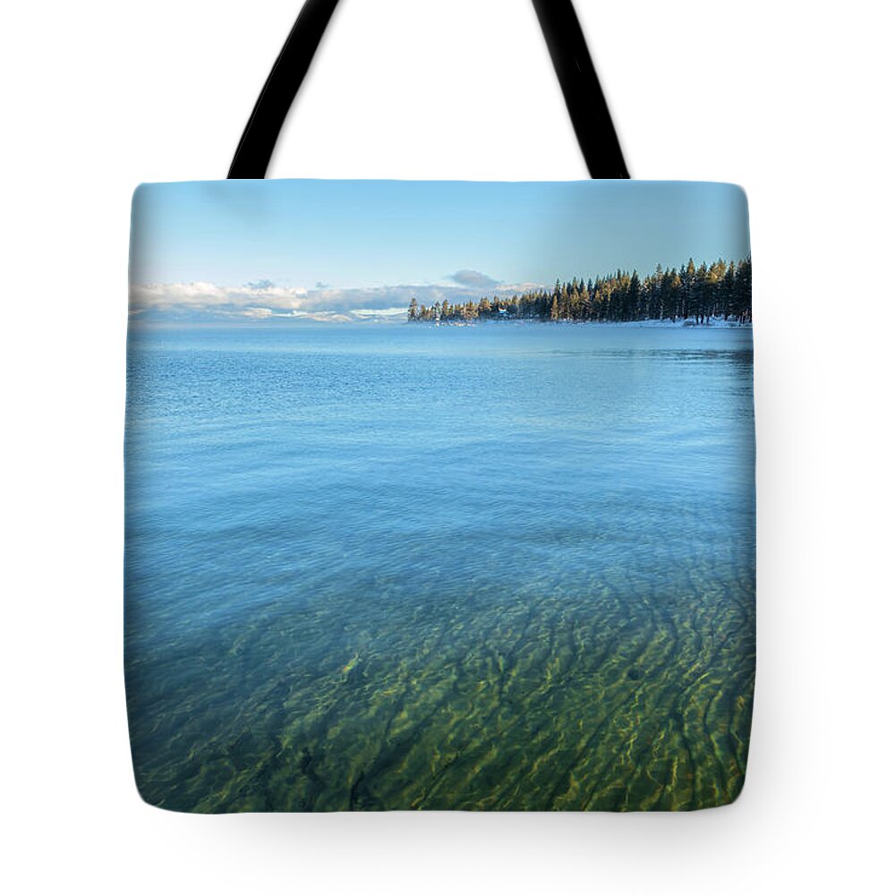 Outdoors Tote Bag featuring the photograph Morning at Lake Tahoe by Jonathan Nguyen