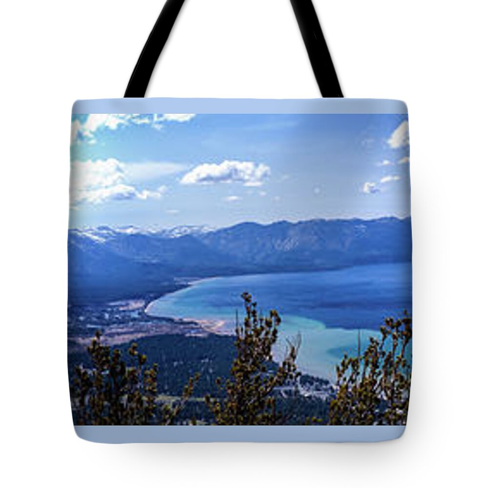 Lake Tahoe Tote Bag featuring the photograph Lake Tahoe Panorama - California and Nevada by Bruce Friedman