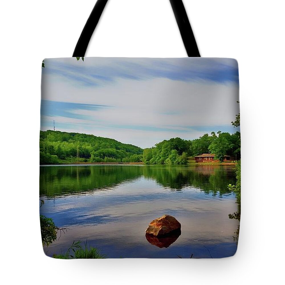 Park Tote Bag featuring the photograph Lakewood Park by Dani McEvoy