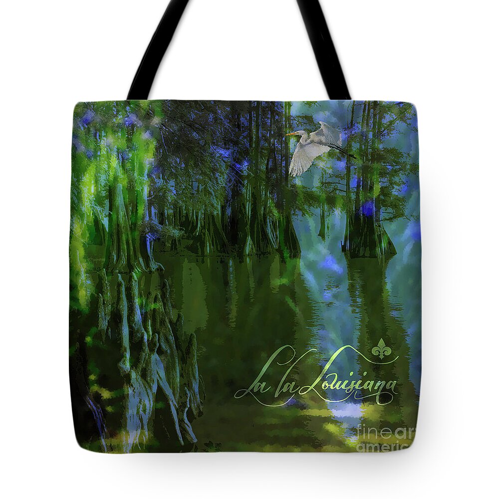 Landscape Tote Bag featuring the digital art LaLaLouisiana03 by Francelle Theriot