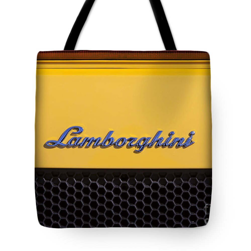 Lamborghini Tote Bag featuring the photograph Lamborghini by David Millenheft