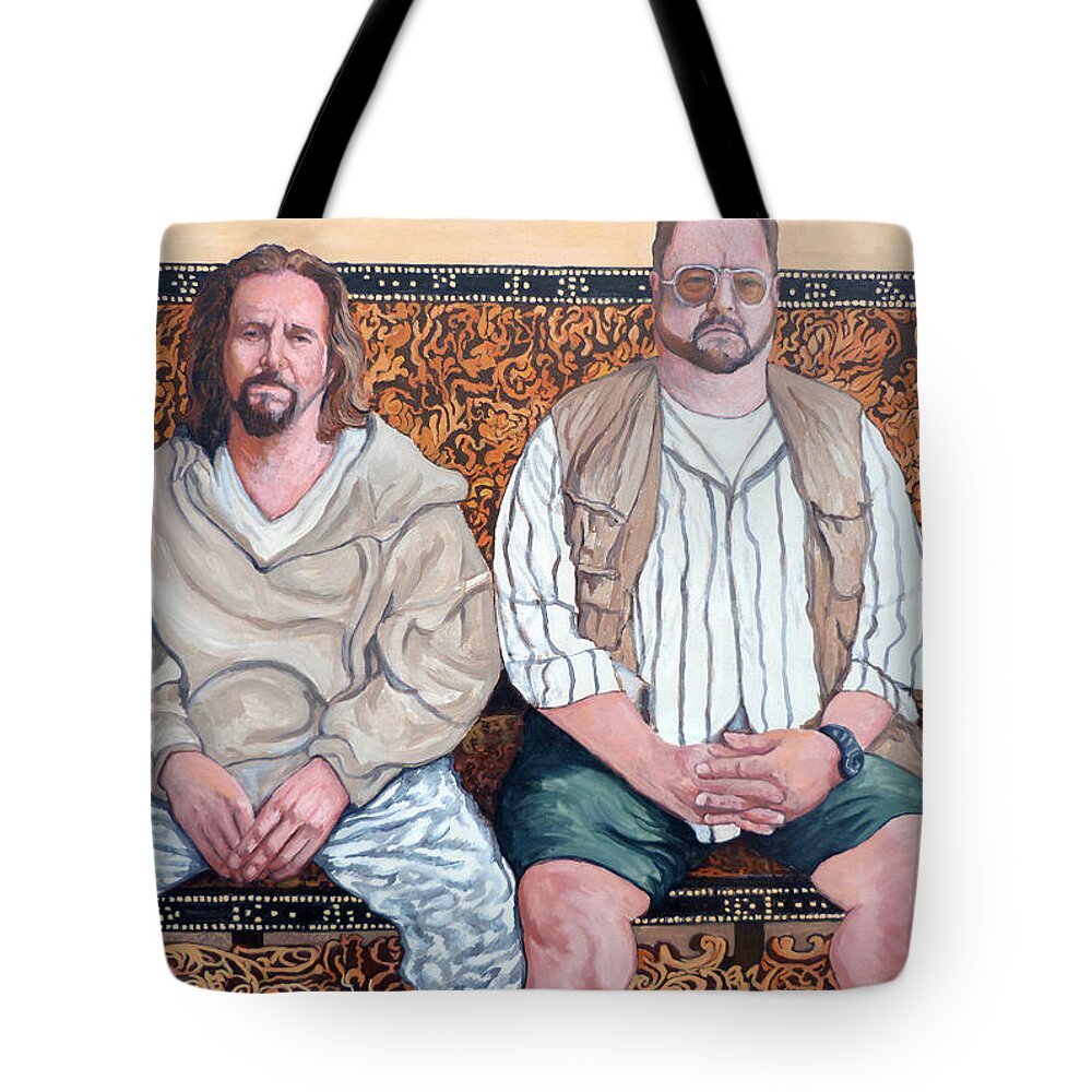 The Dude Tote Bag featuring the painting Lament for Donny by Tom Roderick