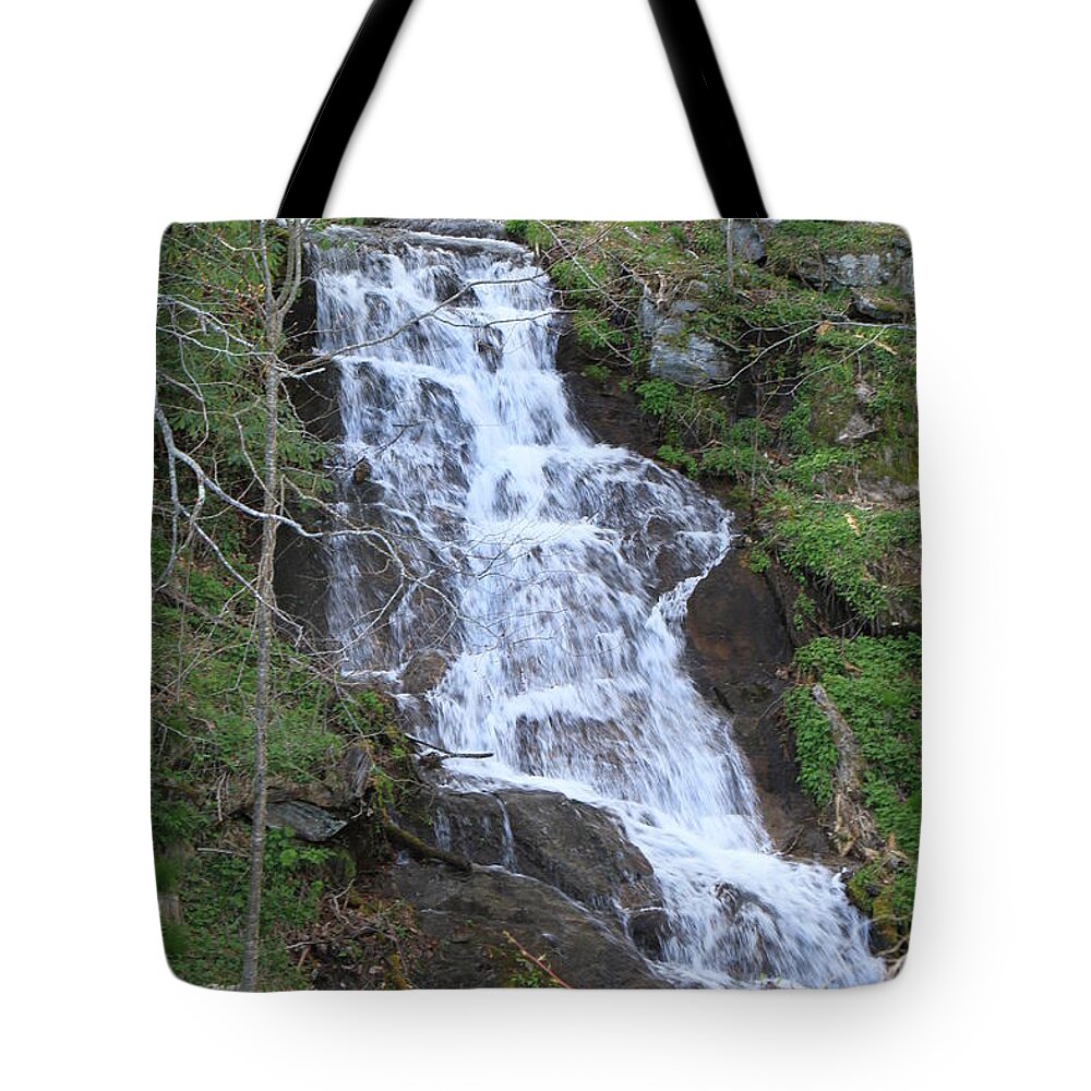 Waterfall Tote Bag featuring the photograph Land of Waterfalls by Karen Ruhl