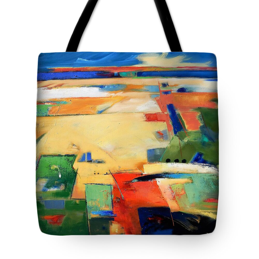 Landscape Tote Bag featuring the painting Landforms, You've Never Been Here by Gary Coleman