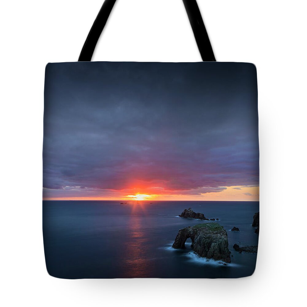 Land Tote Bag featuring the photograph Land's End by Dominique Dubied