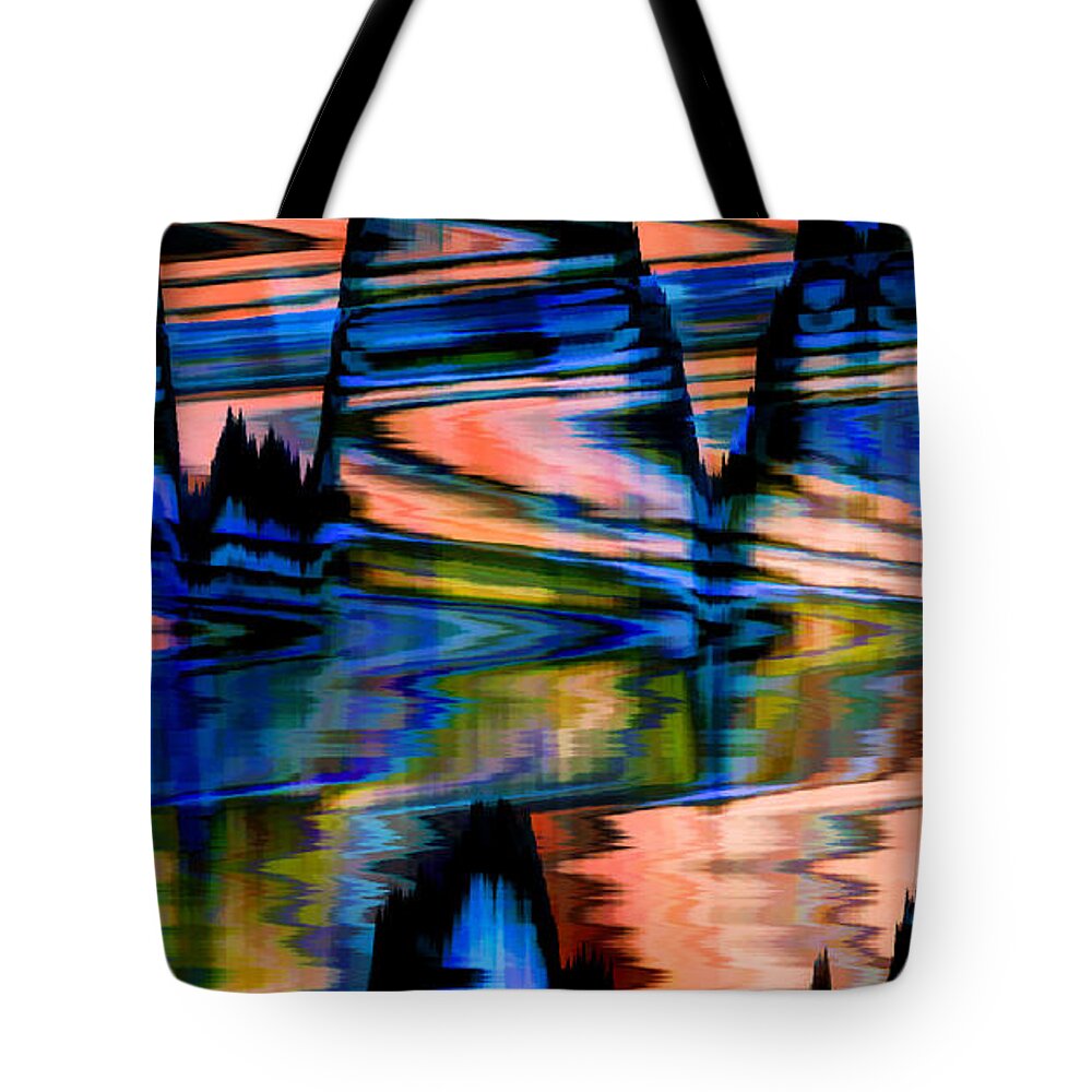 Blue Tote Bag featuring the photograph Landscape by Cherie Duran