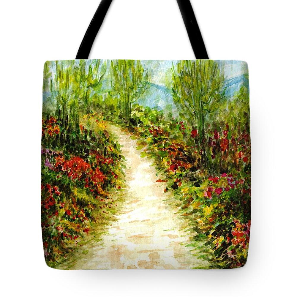 Landscape Tote Bag featuring the painting Landscape by Harsh Malik