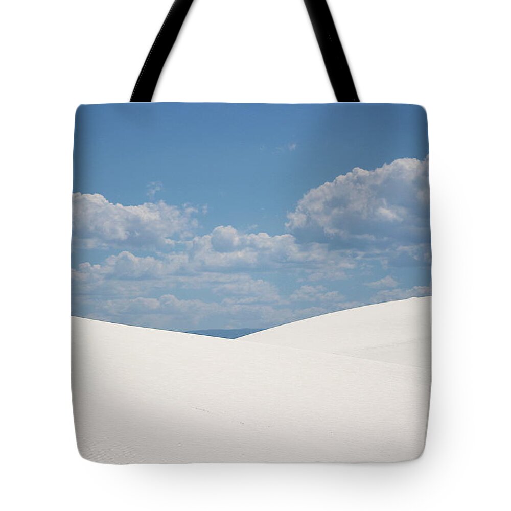 Layers Of Gypsum Sand Tote Bag featuring the photograph Landscapes of White Sands 11 by Colleen Cornelius