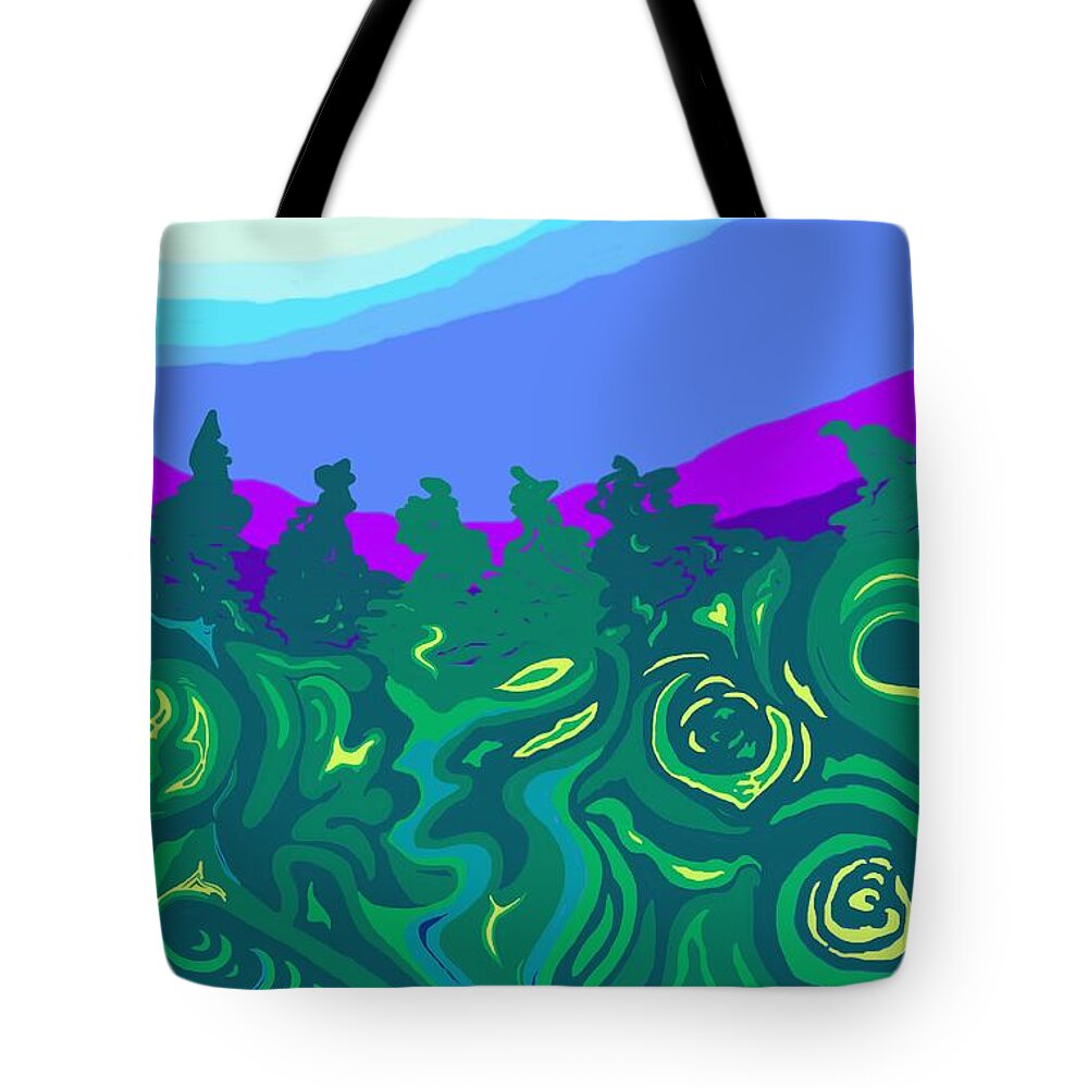 Language Tote Bag featuring the digital art Language of Forest by Julia Woodman