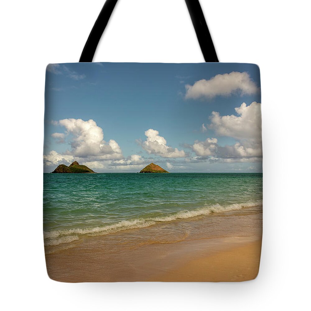 Lanikai Kailua Oahu Hawaii Beach Park Seascape Tote Bag featuring the photograph Lanikai Beach 5 - Oahu Hawaii by Brian Harig
