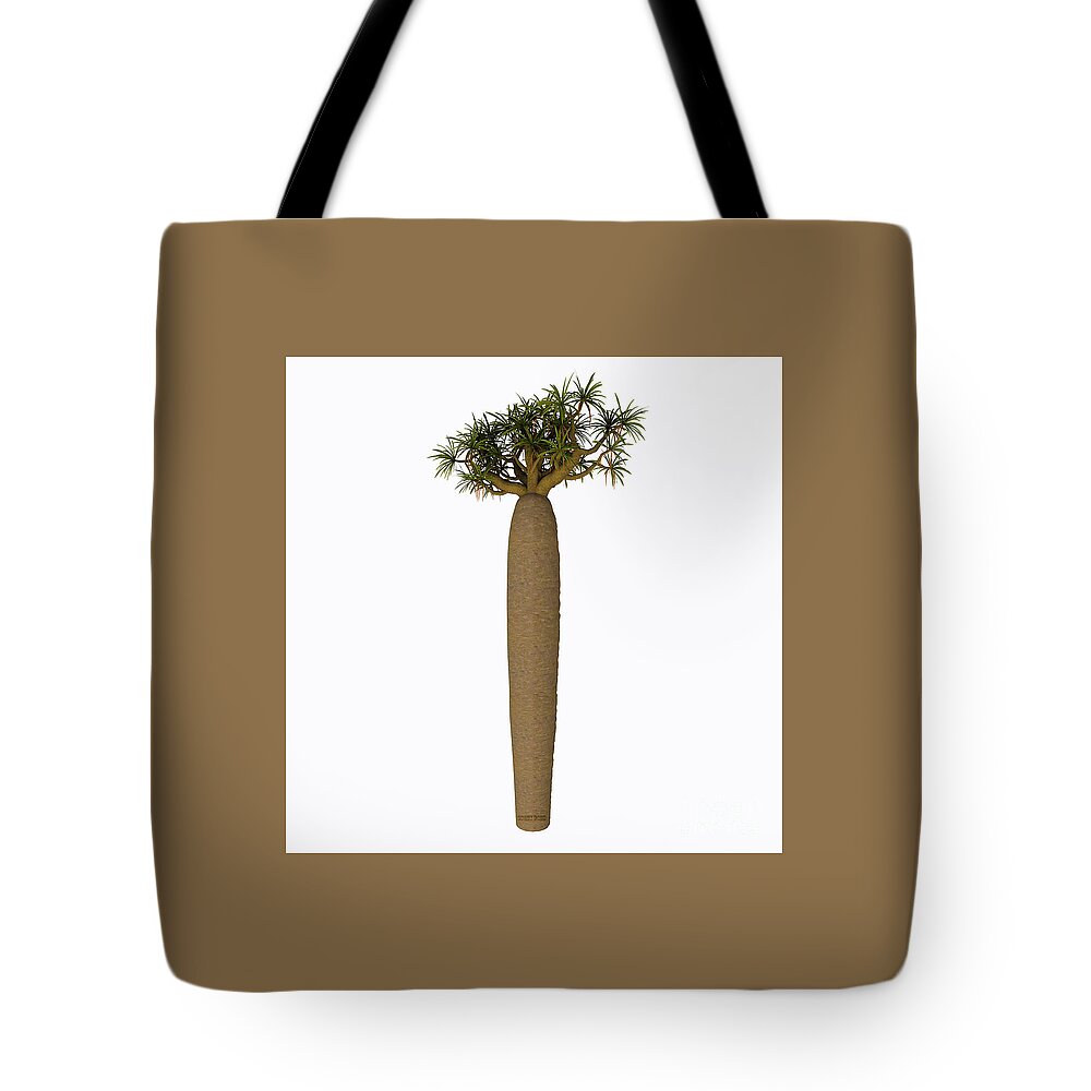 3d Illustration Tote Bag featuring the painting Large Bottle Tree by Corey Ford