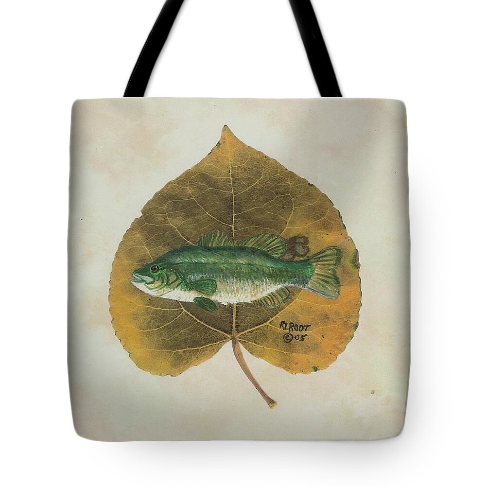 Wildlife Tote Bag featuring the painting Large mouth Bass by Ralph Root