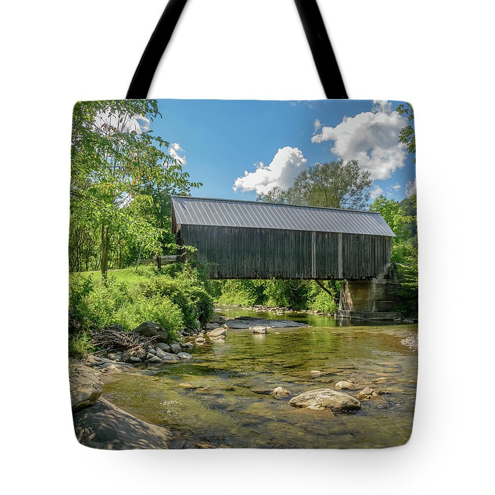 Larkin Bridge Tote Bag featuring the photograph Larkin Bridge by Robert Mitchell