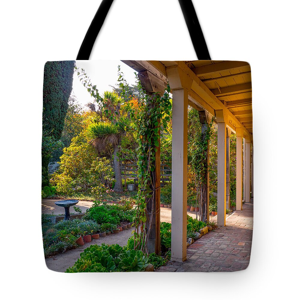 Larkin House Tote Bag featuring the photograph Larkin House Garden by Derek Dean