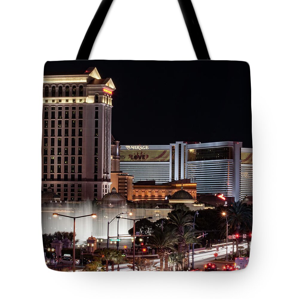 Las Vegas Strip Tote Bag featuring the photograph Las Vegas Strip by Bob Phillips