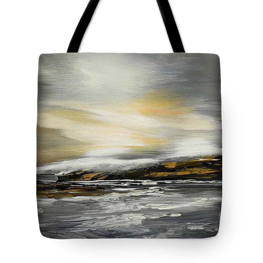 Ocean Tote Bag featuring the painting Lashed to Windward by Tatiana Iliina