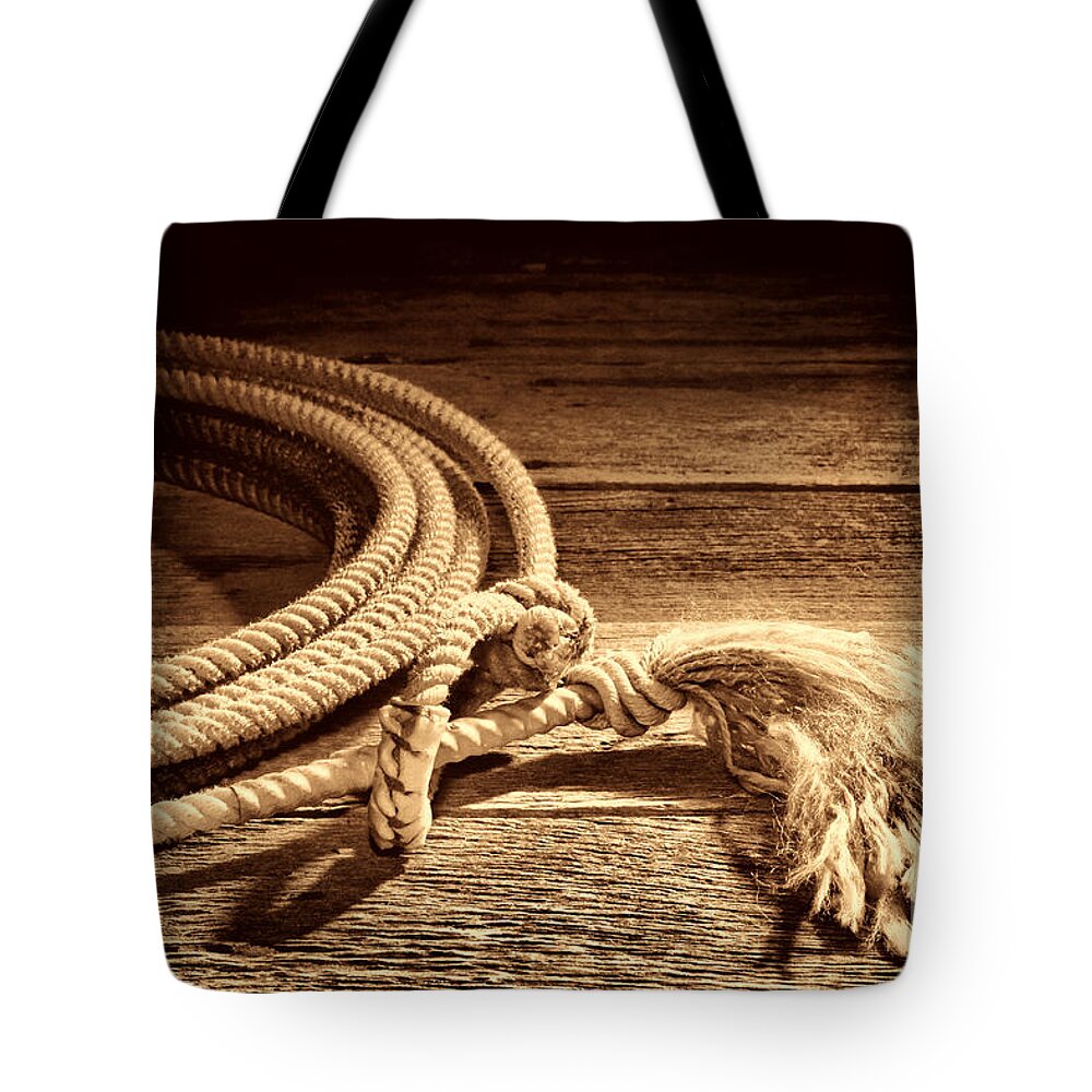 Rodeo Tote Bag featuring the photograph Lasso by American West Legend By Olivier Le Queinec