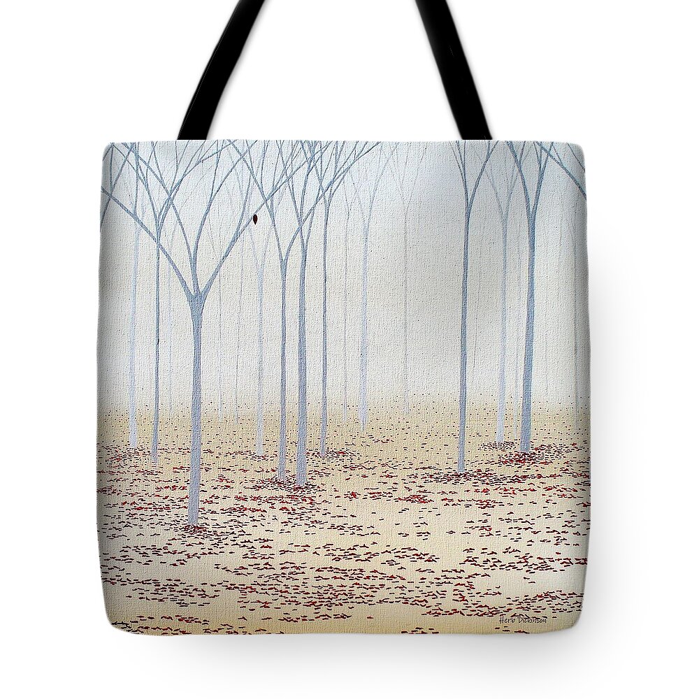 Abstract Tote Bag featuring the painting Last Dance by Herb Dickinson