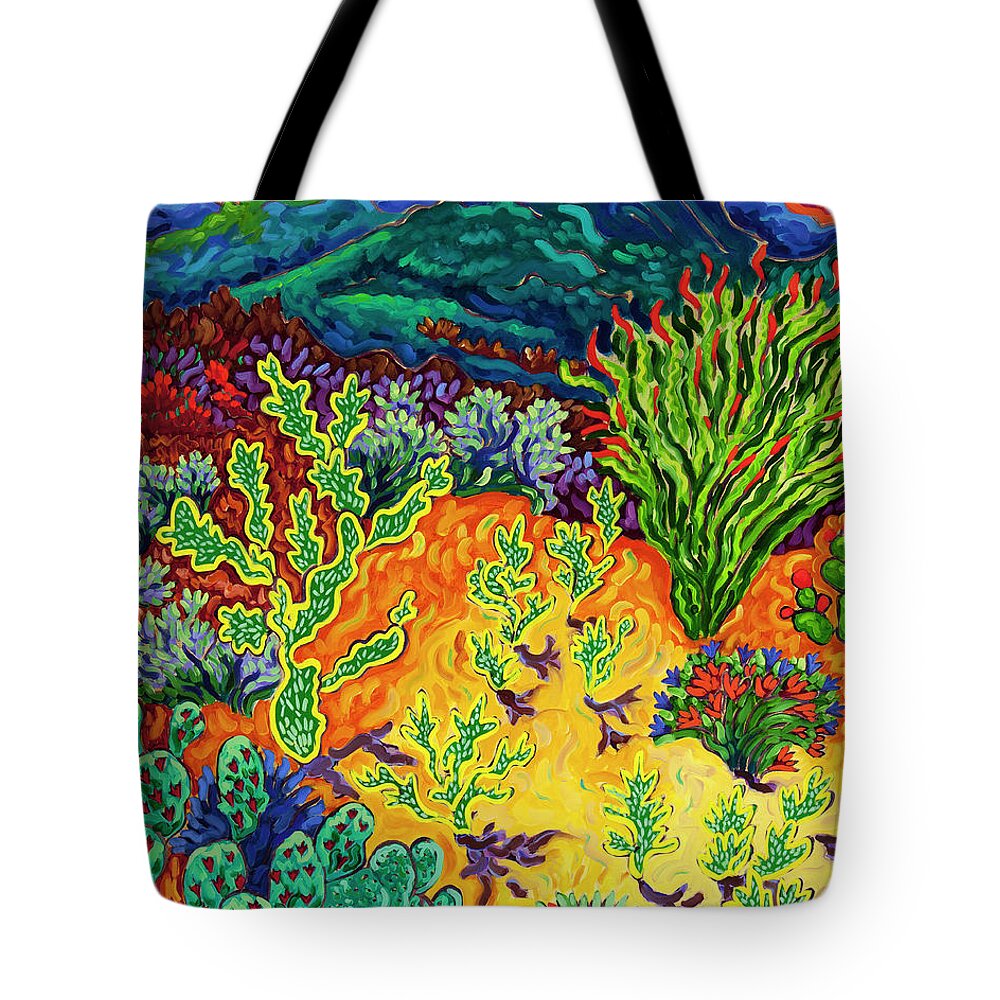Arizona Tote Bag featuring the painting Last Dance of the Day by Cathy Carey