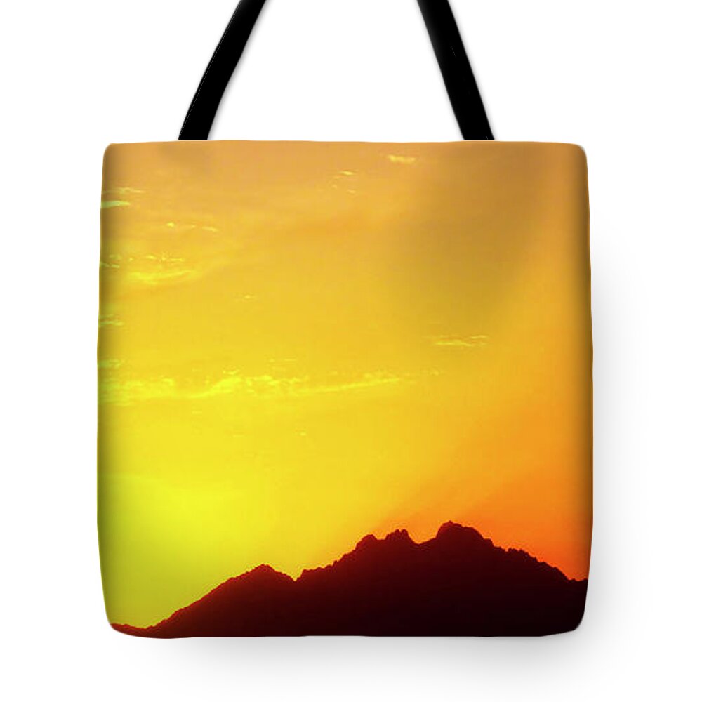 Sunset Tote Bag featuring the photograph Last Moments Sunset In Africa by Johanna Hurmerinta