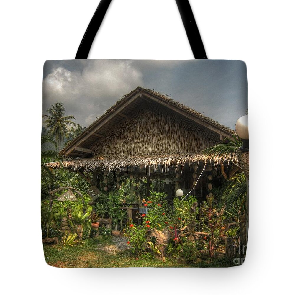Michelle Meenawong Tote Bag featuring the photograph Last Restaurant Before The Hill by Michelle Meenawong