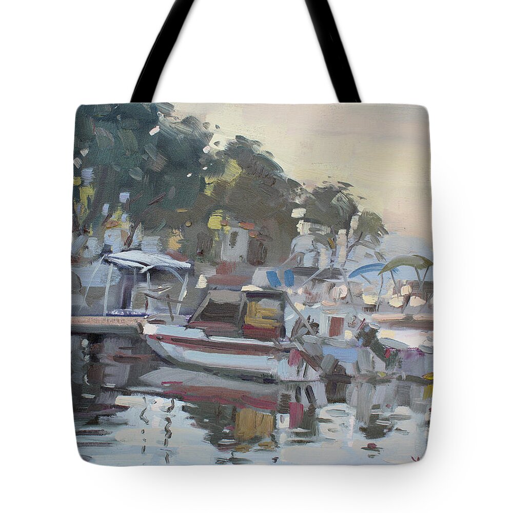 Dilesi Beach Tote Bag featuring the painting Last Sun Touch by Ylli Haruni