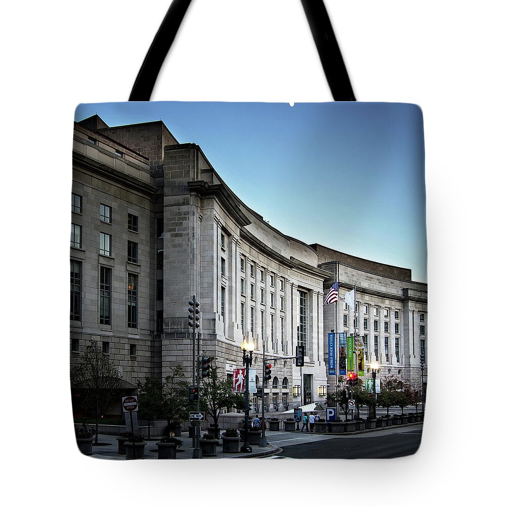 Ronald Reagan Building Tote Bag featuring the photograph Late Evening At the Ronald Reagan Building by Greg and Chrystal Mimbs