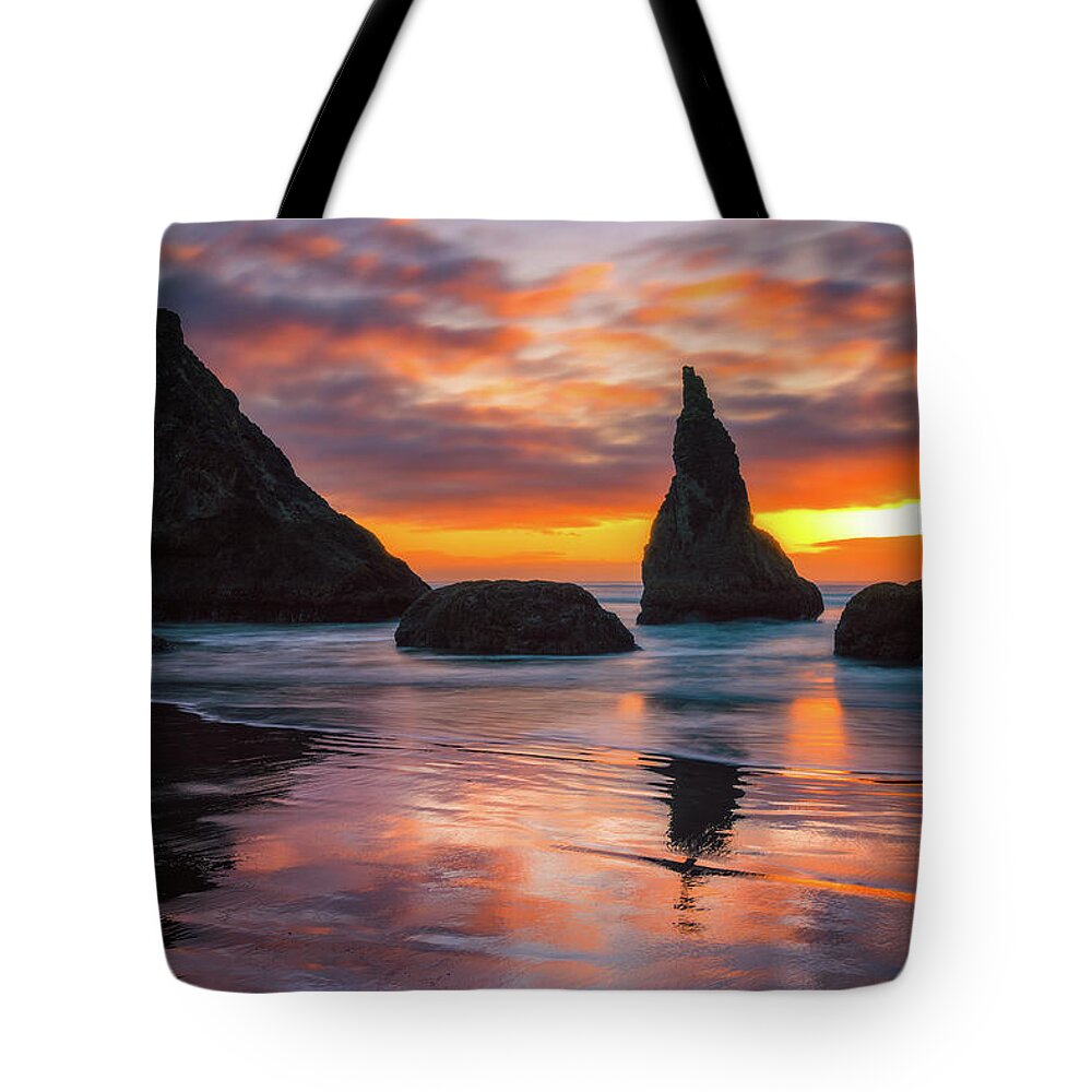 Bandon Tote Bag featuring the photograph Late Night Cloud Dance by Darren White