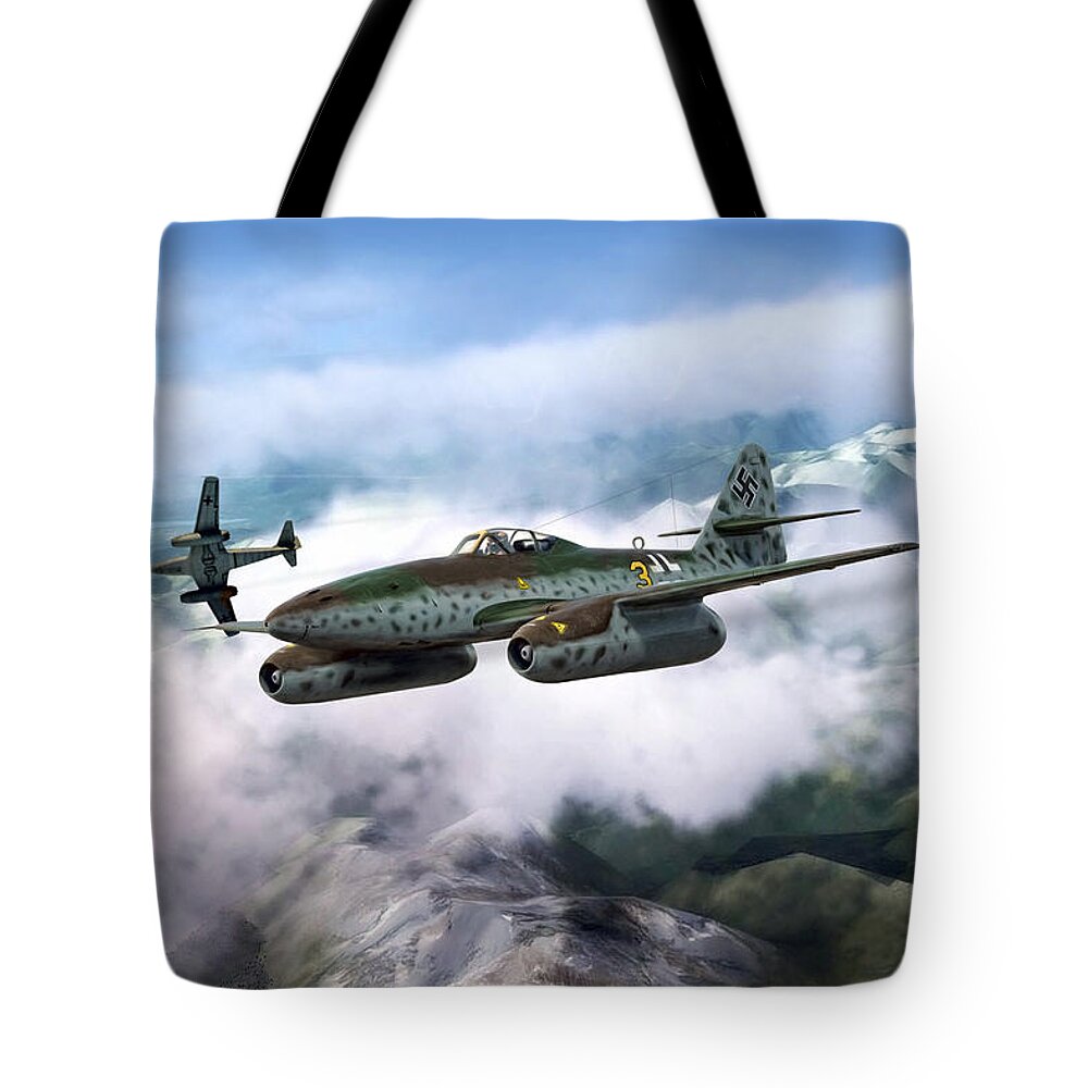 Messerschmitt Tote Bag featuring the digital art Late To The Party by Peter Chilelli
