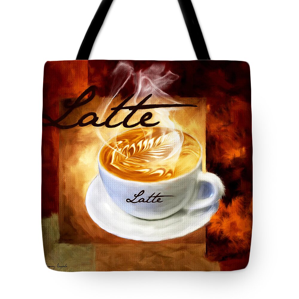 Coffee Tote Bag featuring the digital art Latte by Lourry Legarde