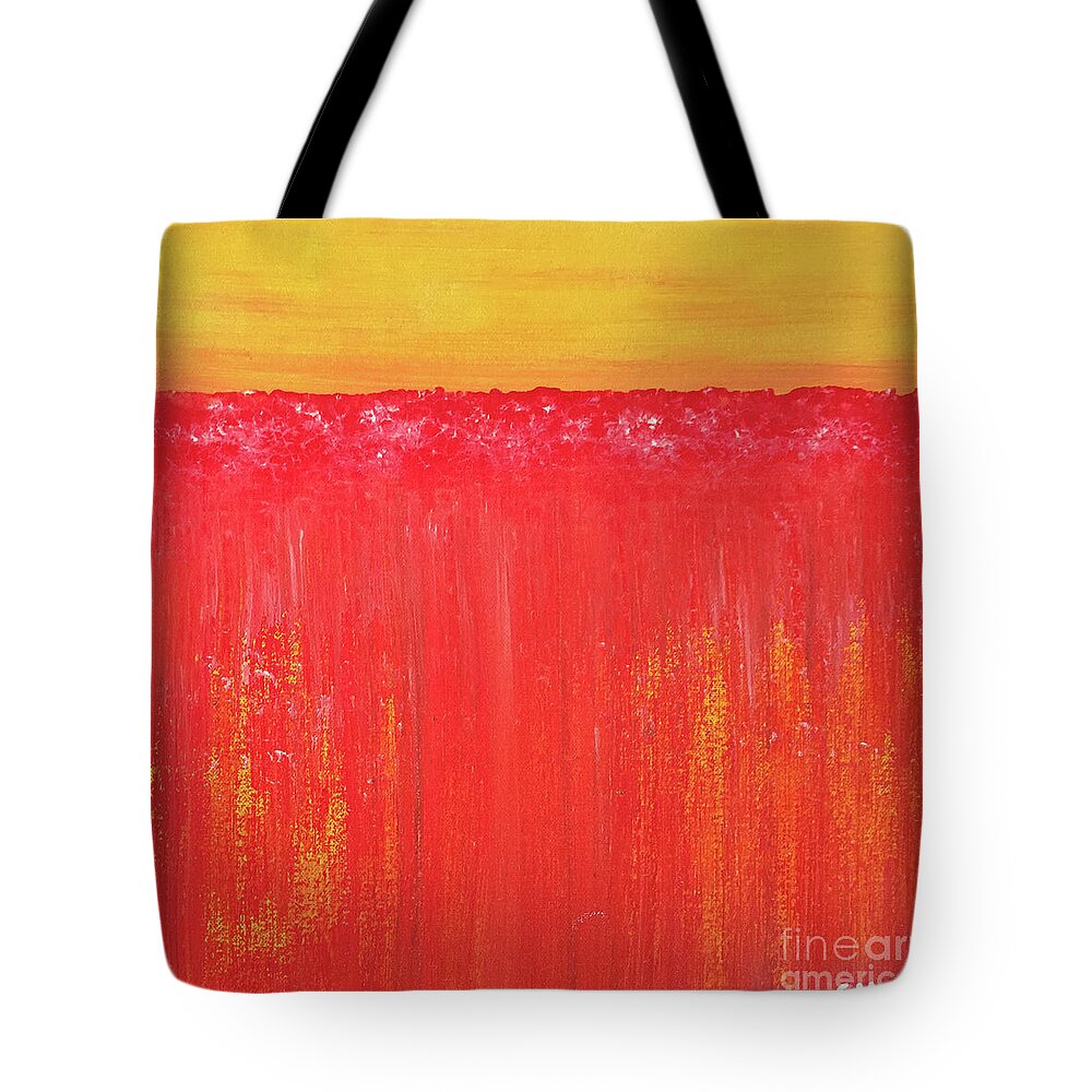 Lava Tote Bag featuring the painting Lava Flow by Amanda Sheil